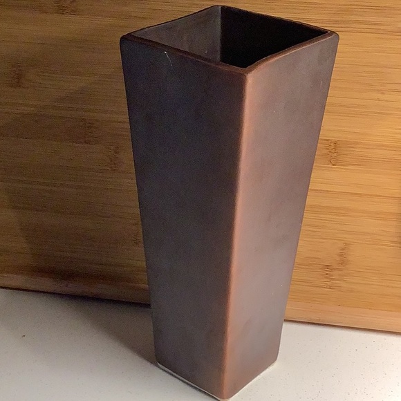 Vance Kitira Tapered Ceramic Glazed Vase, 10 1/2” H x 4” W top, 2 3/4” bottom - Picture 3 of 5